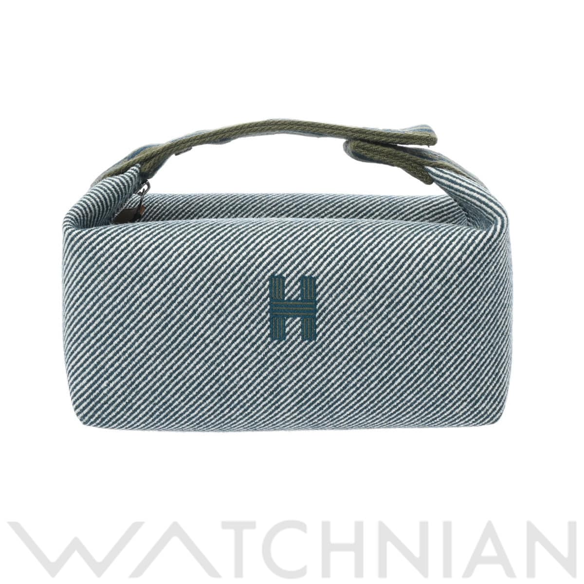 エルメス ブリッド ア ブラック PM Hナッテ ブルーアビス/パラジウム金具 キャンバス レディース 【未使用】【bag】