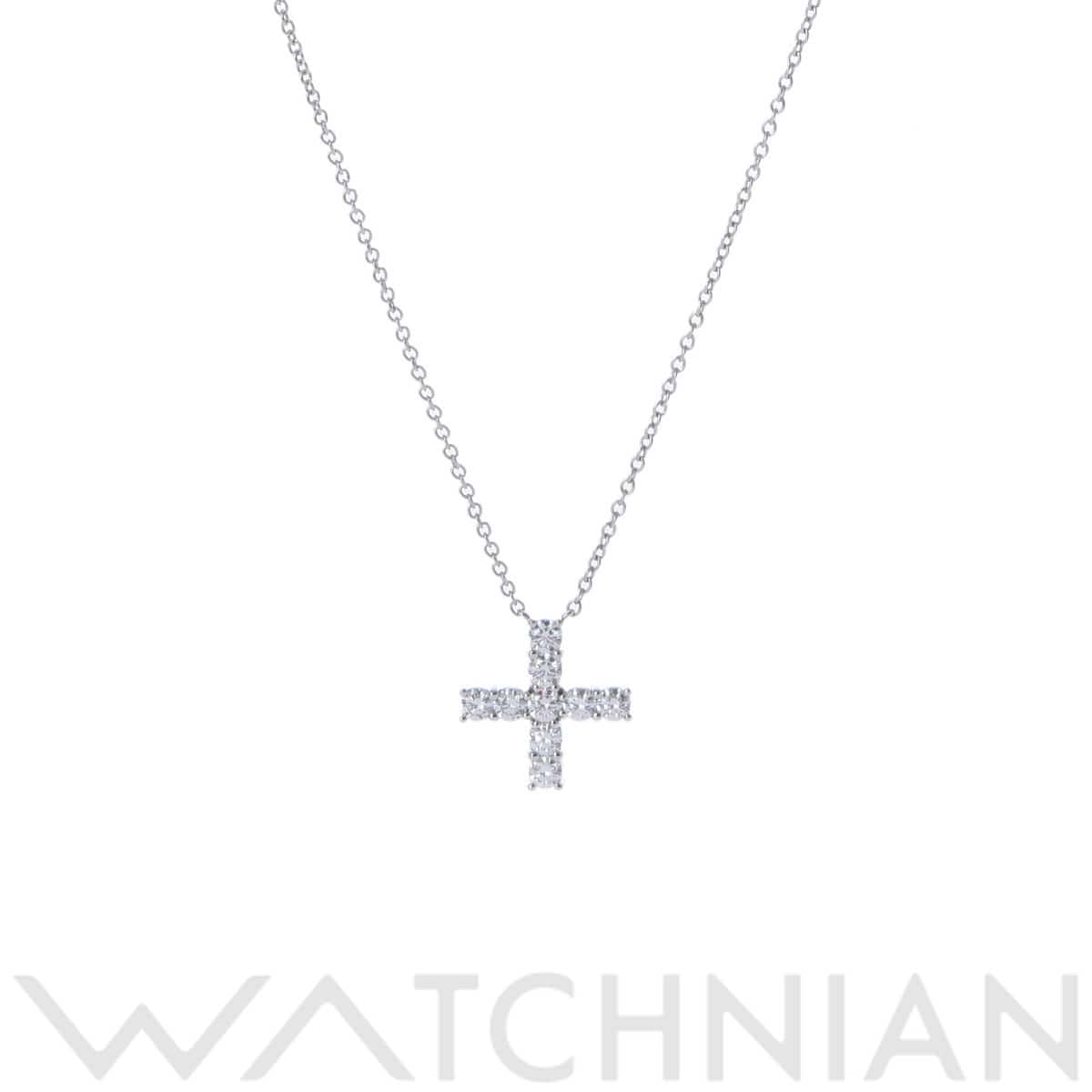 ハリー ウィンストン ミニクロス ネックレス シルバー Pt950プラチナ レディース ジュエリー 【中古】【jewelry】