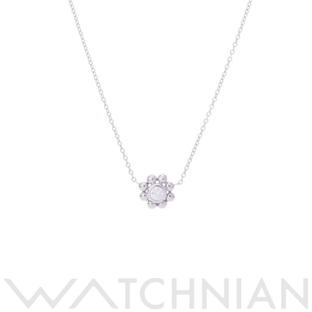 ティファニー フラワーネックレス 1PD シルバー K18ホワイトゴールド WG レディース ジュエリー 【中古】【jewelry】