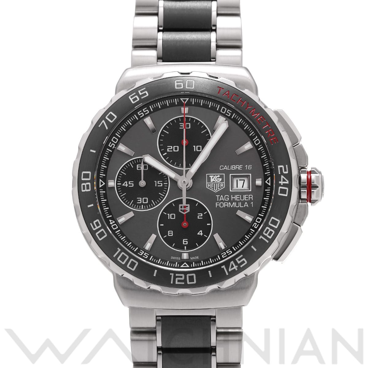 タグ ホイヤー フォーミュラ1 キャリバー16 クロノグラフ CAU2011.BA0873 グレー/ブラック メンズ 時計 【中古】【wristwatch】