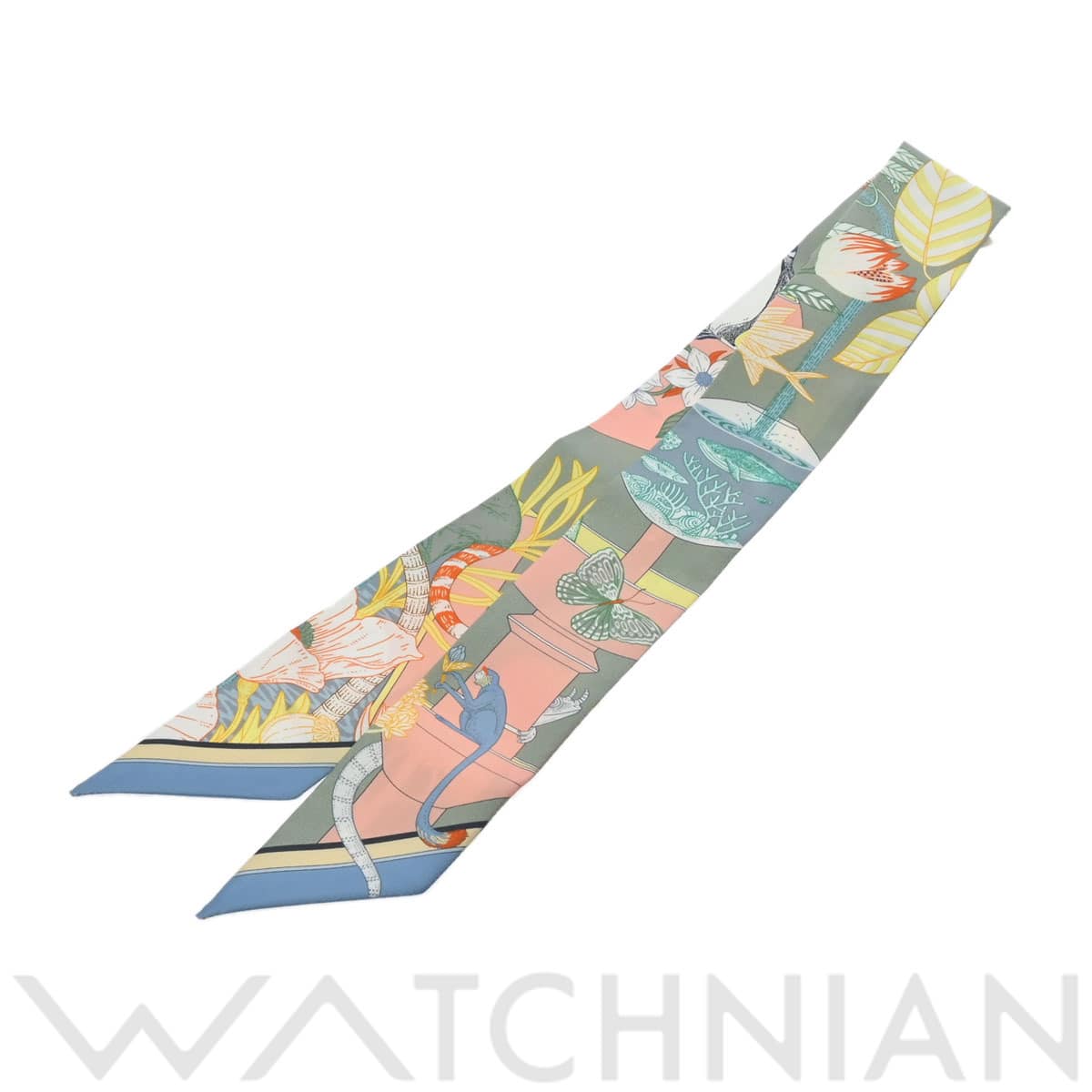エルメス ツイリー PRECIOUS PARADISE ヴェールアマンド/アプリコット 064094S シルク100％ レディース 【新品】【other】