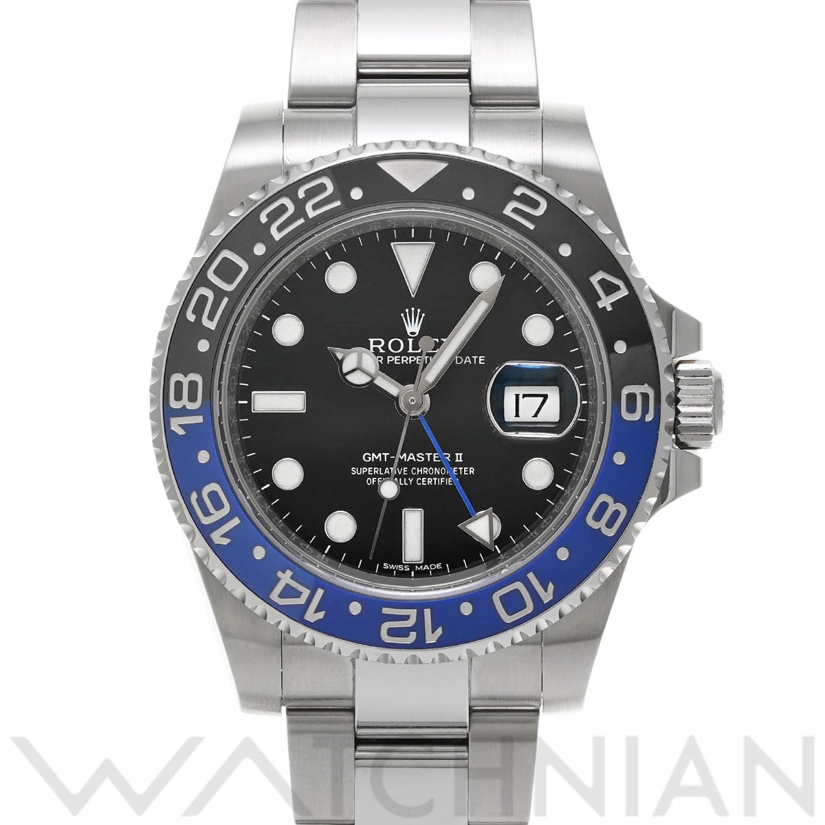 ロレックス GMTマスターII 116710BLNR ブラック メンズ 時計 【中古】【wristwatch】