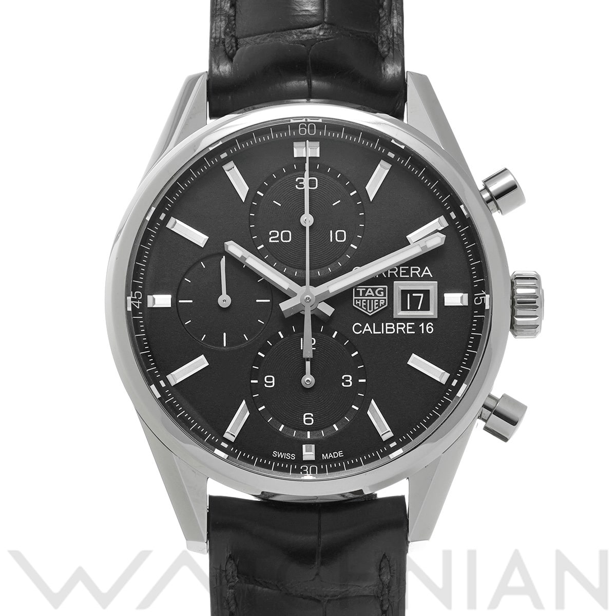 タグ ホイヤー カレラ キャリバー16 クロノグラフ CBK2110.FC6266 ブラック メンズ 時計 【中古】【wristwatch】