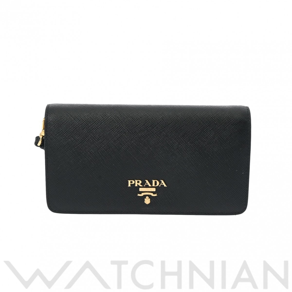 プラダ チェーンウォレット ブラック/ゴールド金具 1DH029 サフィアーノレザー レディース バッグ 【中古】【bag】