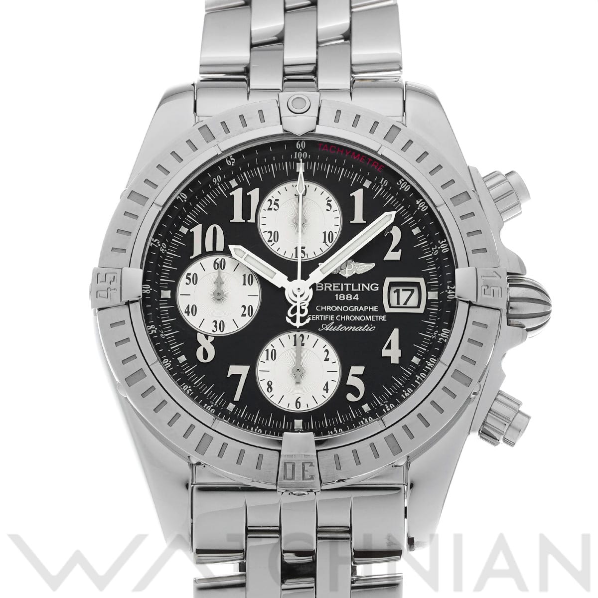 ブライトリング クロノマット エボリューション A156B21PA ブラック/シルバー メンズ 時計 【中古】【wristwatch】