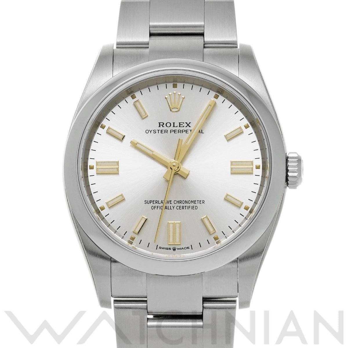 ロレックス オイスターパーペチュアル 36 ドミノピザ 126000 シルバー メンズ 時計 【中古】【wristwatch】