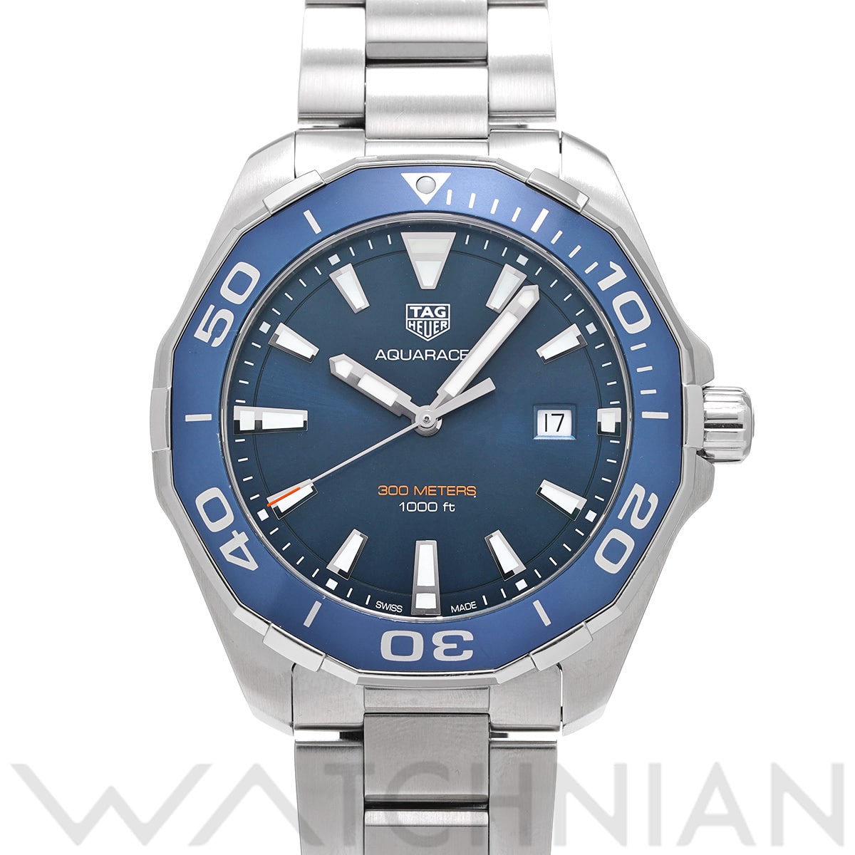 タグ ホイヤー アクアレーサー クォーツ WAY101C.BA0746 ブルー メンズ 時計 【中古】【wristwatch】