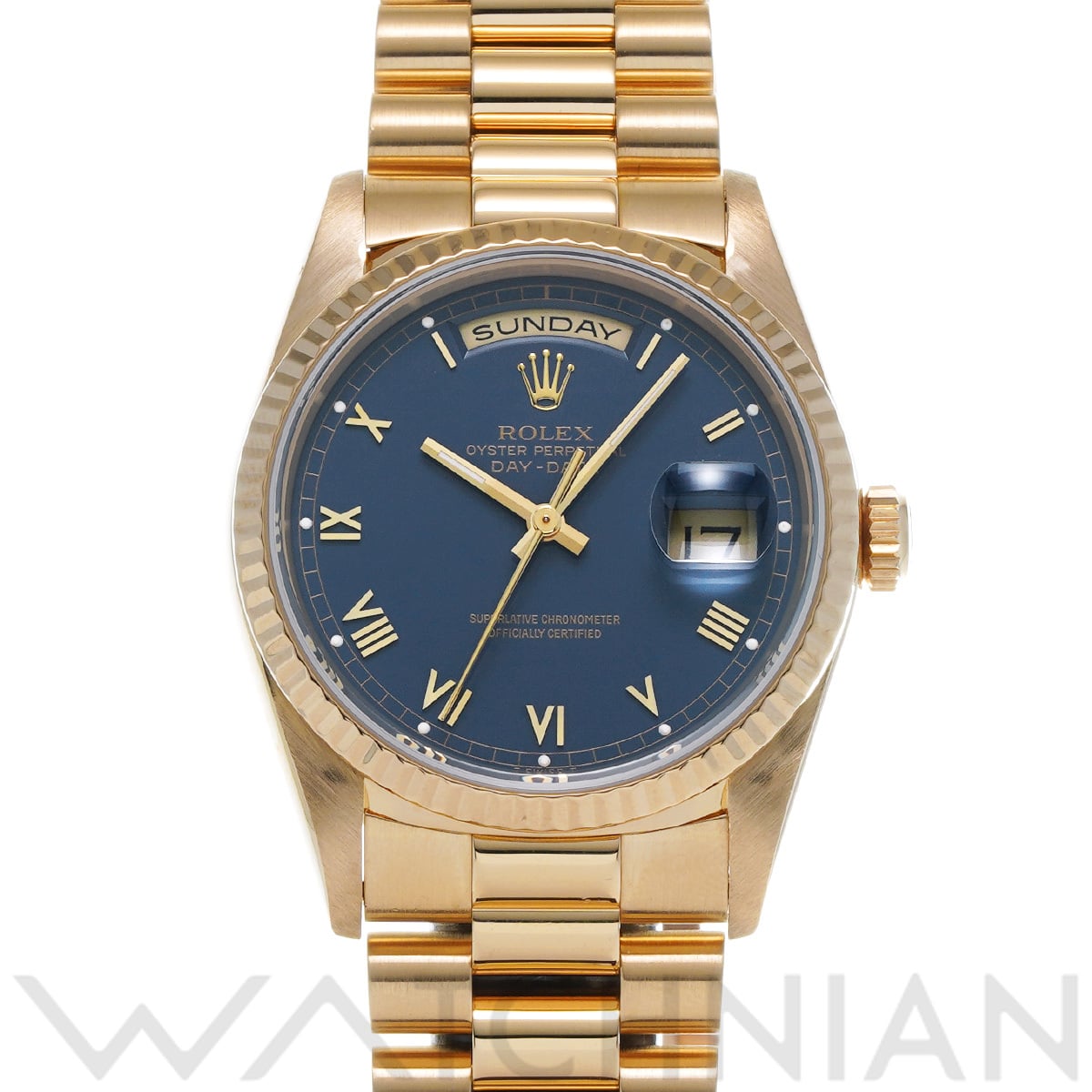 ロレックス デイデイト 18238 ネイビー メンズ 時計 【中古】【wristwatch】
