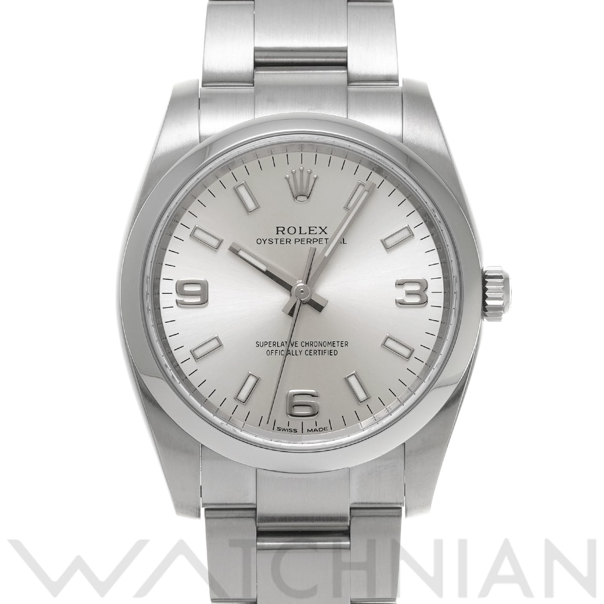 ロレックス オイスターパーペチュアル 34 114200 シルバー メンズ 時計 【中古】【wristwatch】