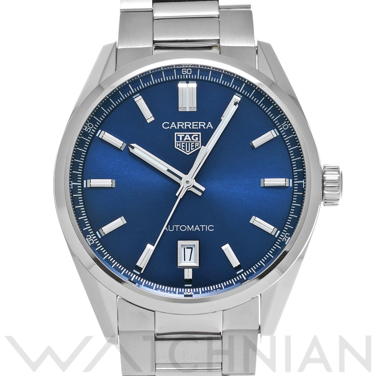 タグ ホイヤー カレラ キャリバー5 デイト WBN2112.BA0639 ブルー メンズ 時計 【中古】【wristwatch】