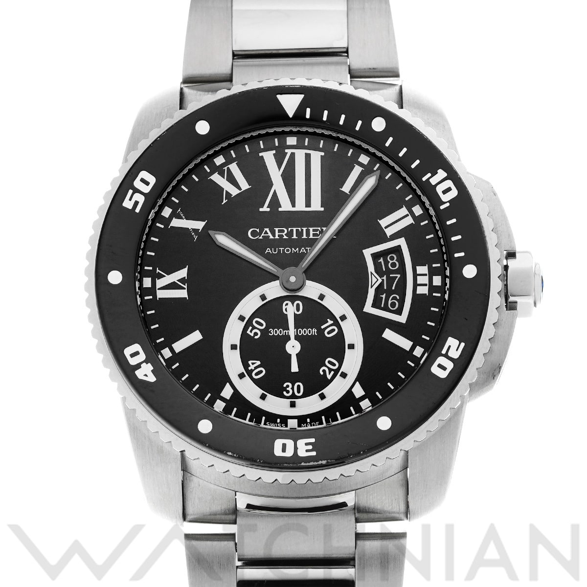 カルティエ カリブル ドゥ カルティエ ダイバー W7100057 ブラック メンズ 時計 【中古】【wristwatch】