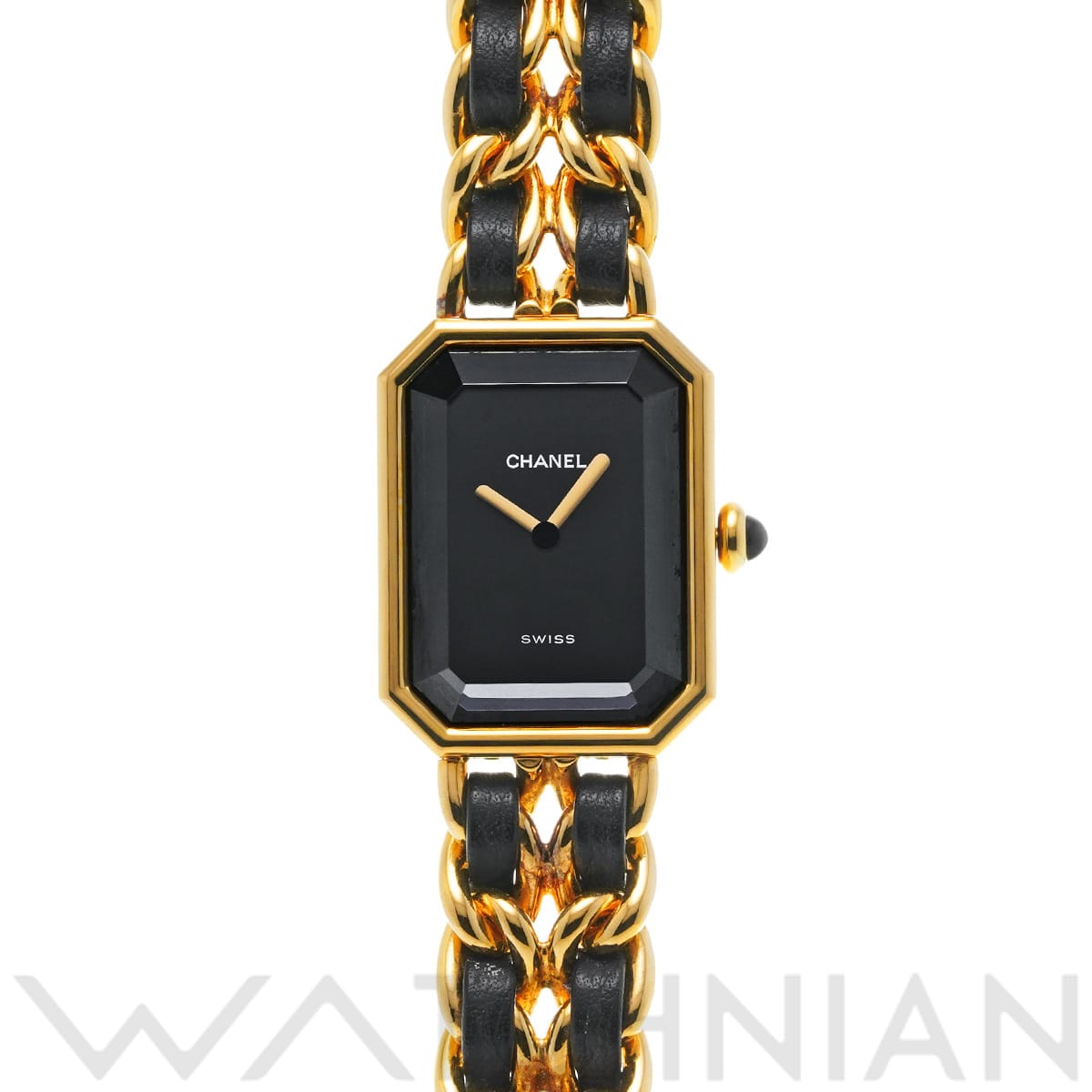 シャネル プルミエール L H0001 ブラック レディース 時計 【中古】【wristwatch】