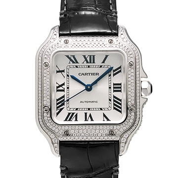 カルティエ サントス ドゥ カルティエ MM WJSA0014 シルバー ユニセックス 時計 【中古】【wristwatch】