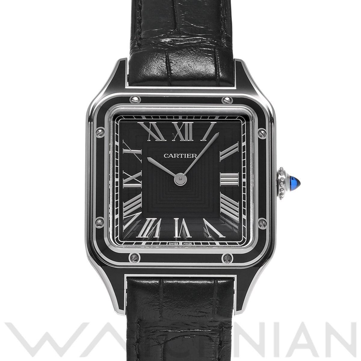 カルティエ サントス デュモン LM WSSA0046 ブラック メンズ 時計 【中古】【wristwatch】