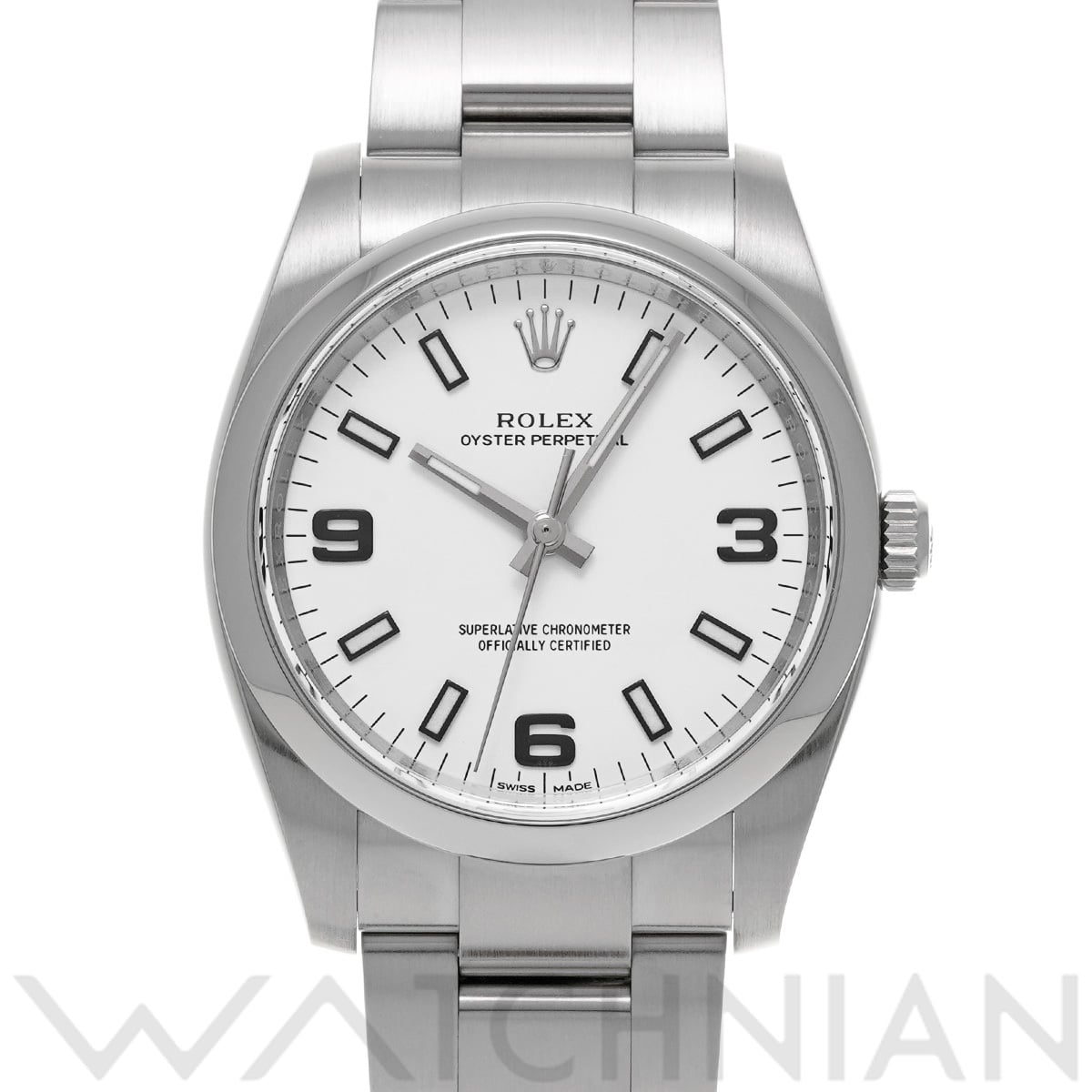 ロレックス オイスターパーペチュアル 34 114200 ホワイト メンズ 時計 【中古】【wristwatch】
