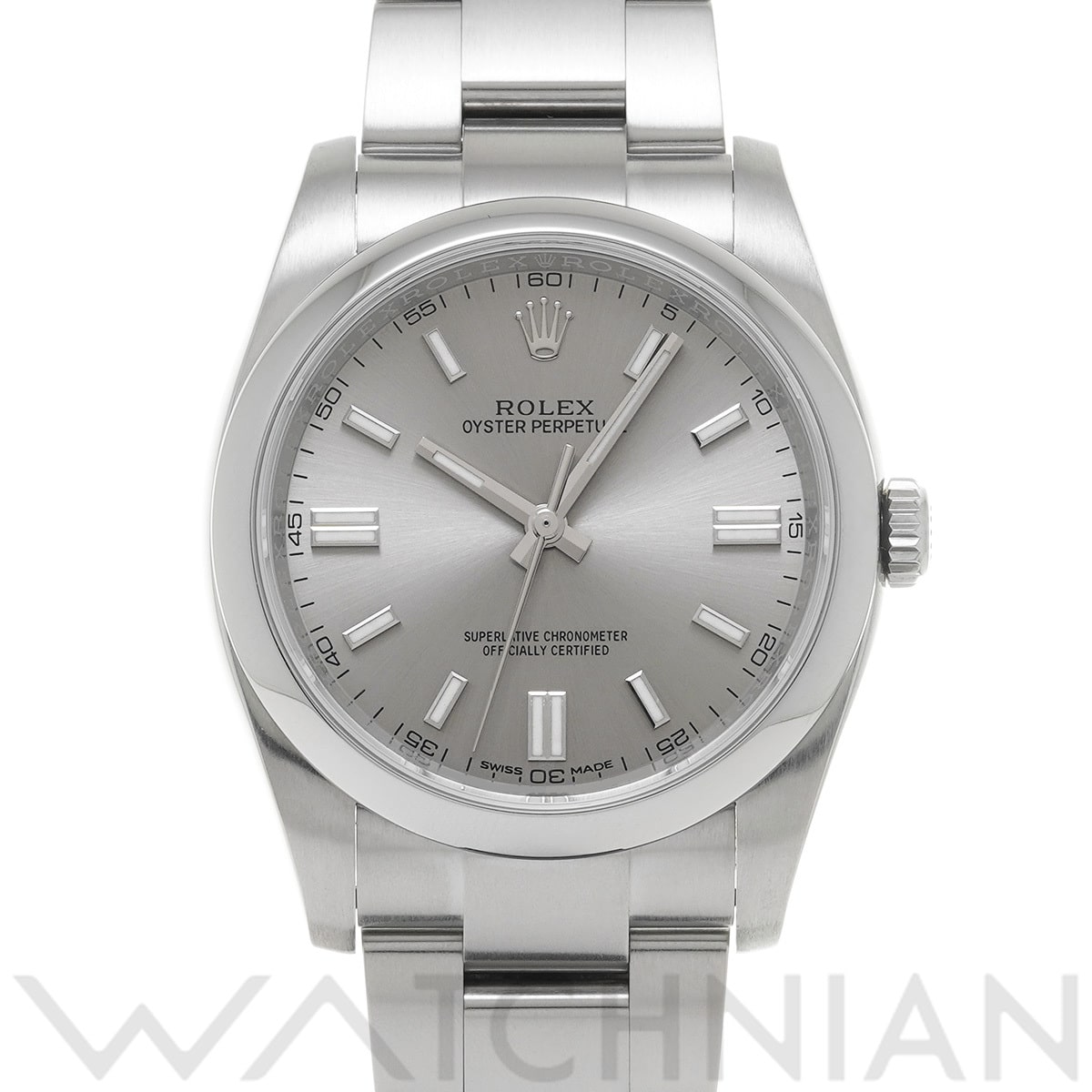 ロレックス オイスターパーペチュアル 36 116000 グレー メンズ 時計 【中古】【wristwatch】