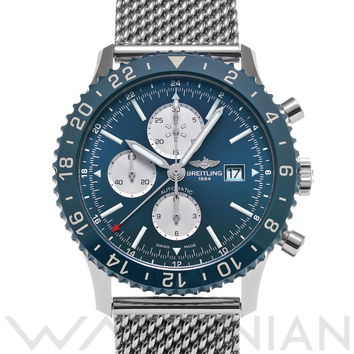 ブライトリング クロノライナー Y2431016/C970 ブルー/シルバー メンズ 時計 【中古】【wristwatch】