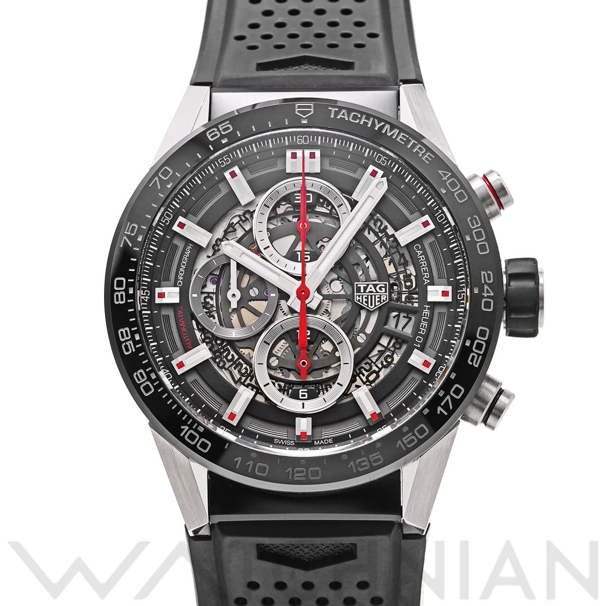 タグ ホイヤー カレラ キャリバーホイヤー01 クロノグラフ CAR201V.FT6087 ブラック メンズ 時計 【中古】【wristwatch】