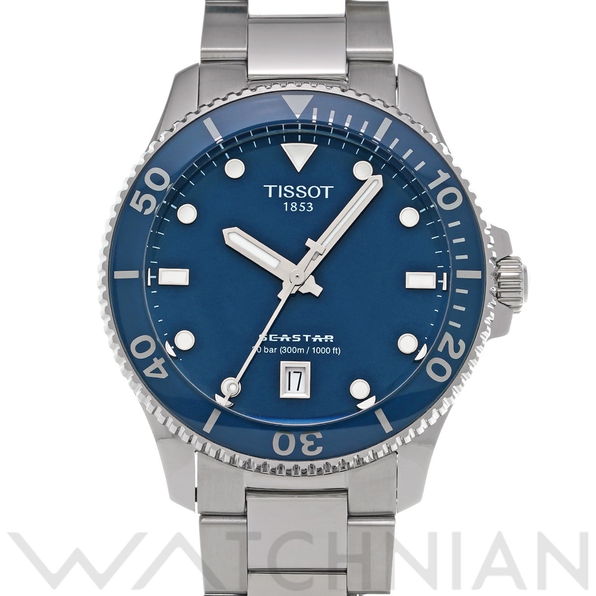 ティソ シースター1000 クォーツ T120.410.11.041.00 ブルー メンズ 時計 【中古】【wristwatch】