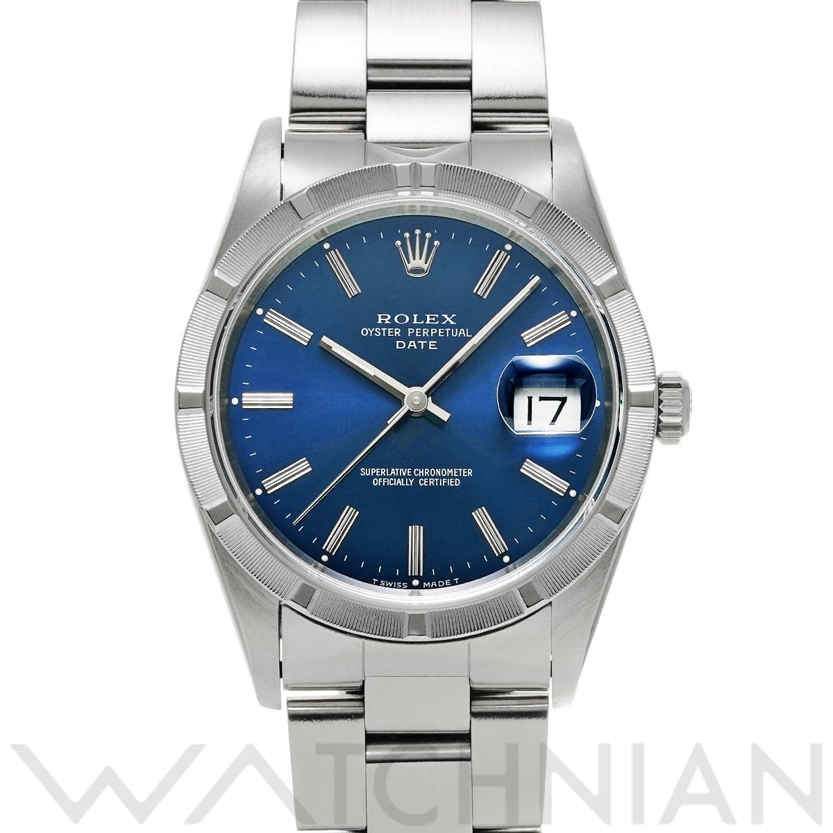 ロレックス オイスターパーペチュアル デイト 15210 ブルー メンズ 時計 【中古】【wristwatch】
