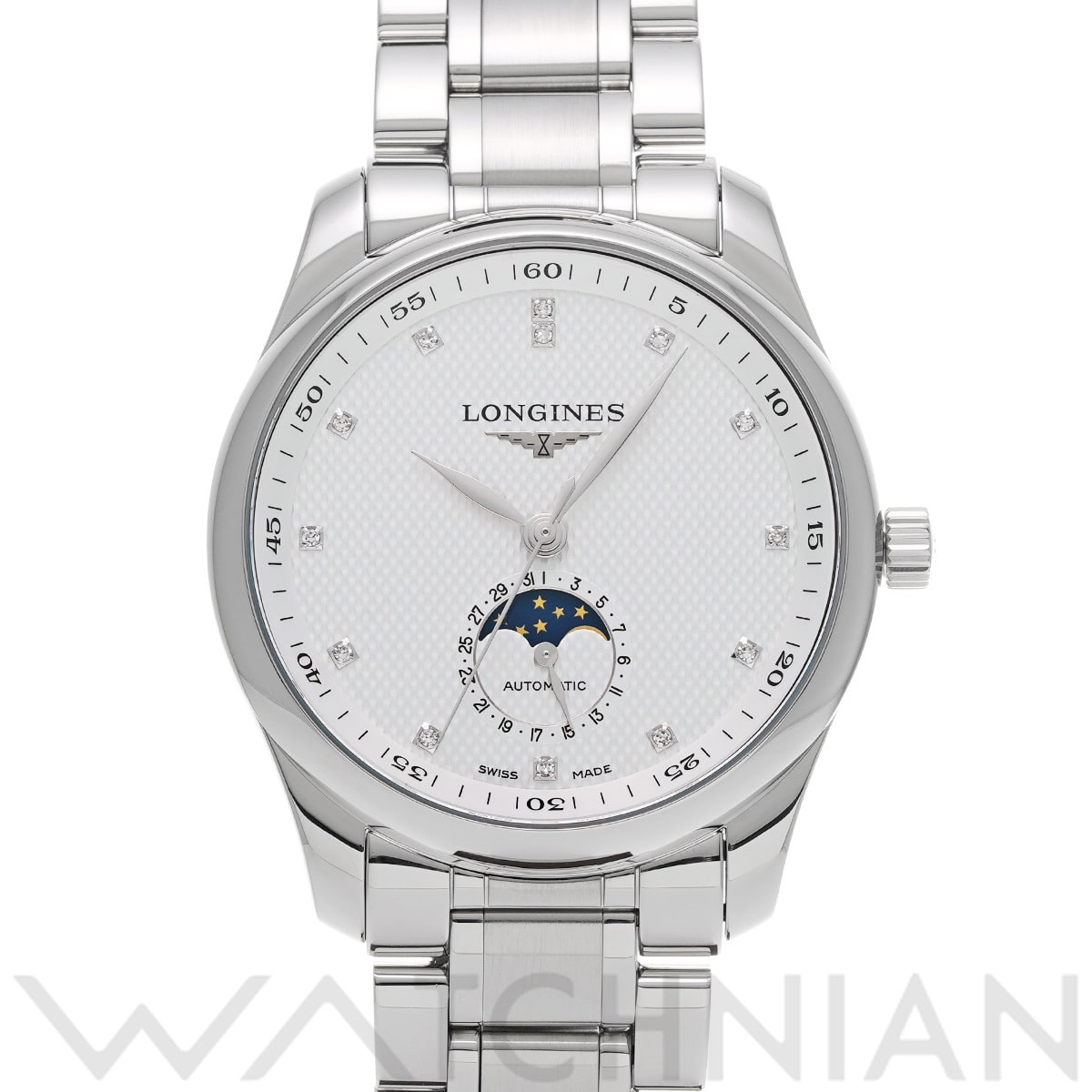 ロンジン マスターコレクション ムーンフェイズ L2.909.4.78.6 シルバー メンズ 時計 【中古】【wristwatch】