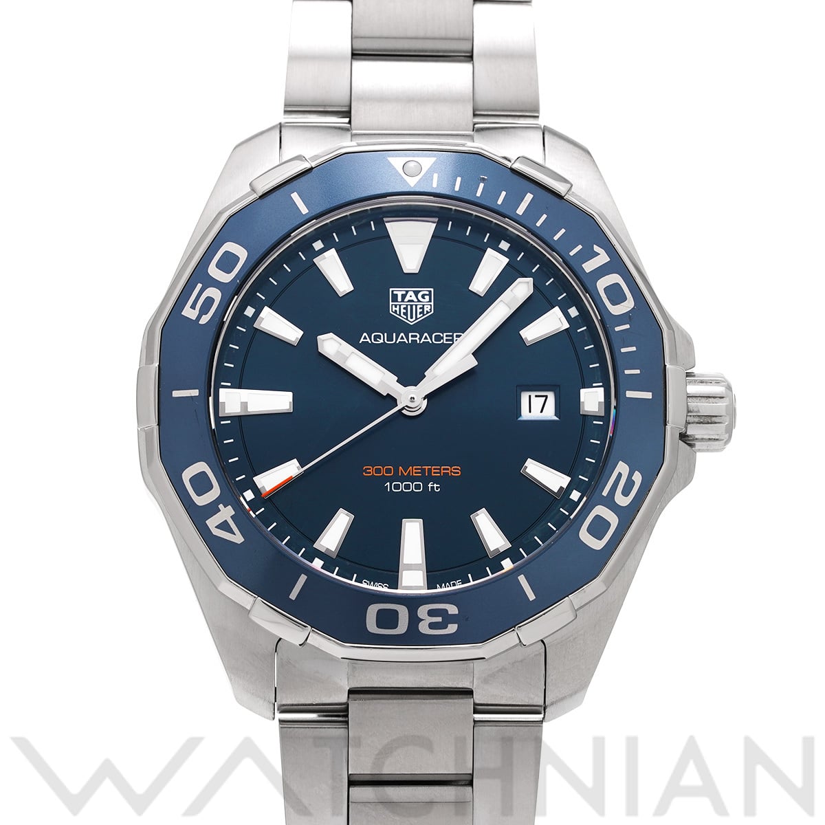 タグ ホイヤー アクアレーサー クォーツ WAY101C.BA0746 ブルー メンズ 時計 【中古】【wristwatch】