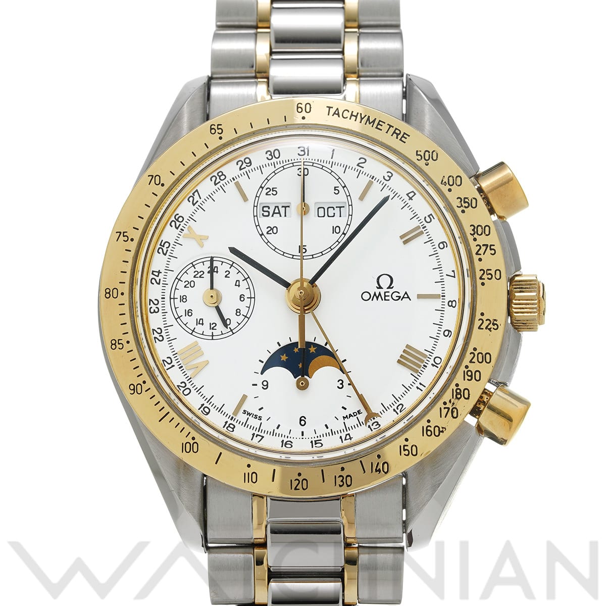 オメガ スピードマスター トリプルカレンダー ムーンフェイズ 3336.20 アイボリー メンズ 時計 【中古】【wristwatch】