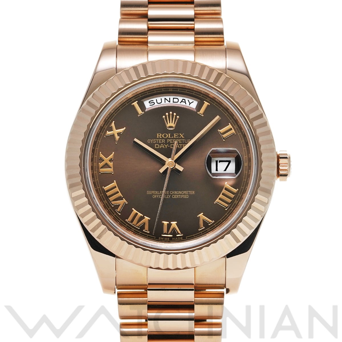 ロレックス デイデイトII 218235 ブラウン メンズ 時計 【中古】【wristwatch】