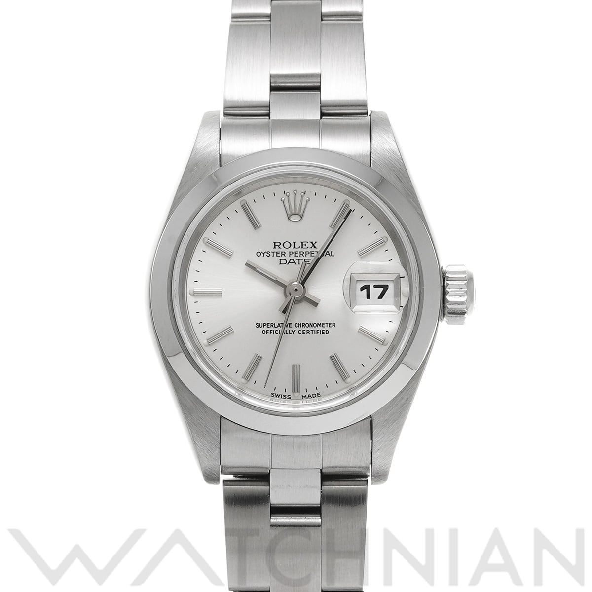 ロレックス オイスターパーペチュアル デイト 69160 シルバー レディース 時計 【中古】【wristwatch】