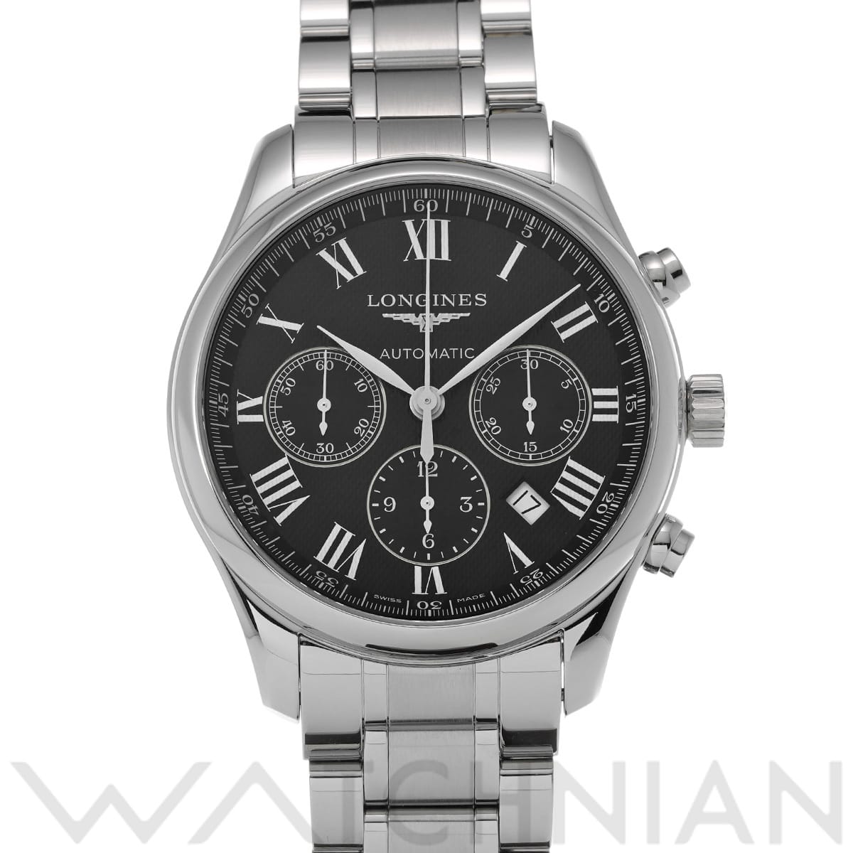 ロンジン マスターコレクション クロノグラフ L2.759.4.51.6 ブラック メンズ 時計 【中古】【wristwatch】