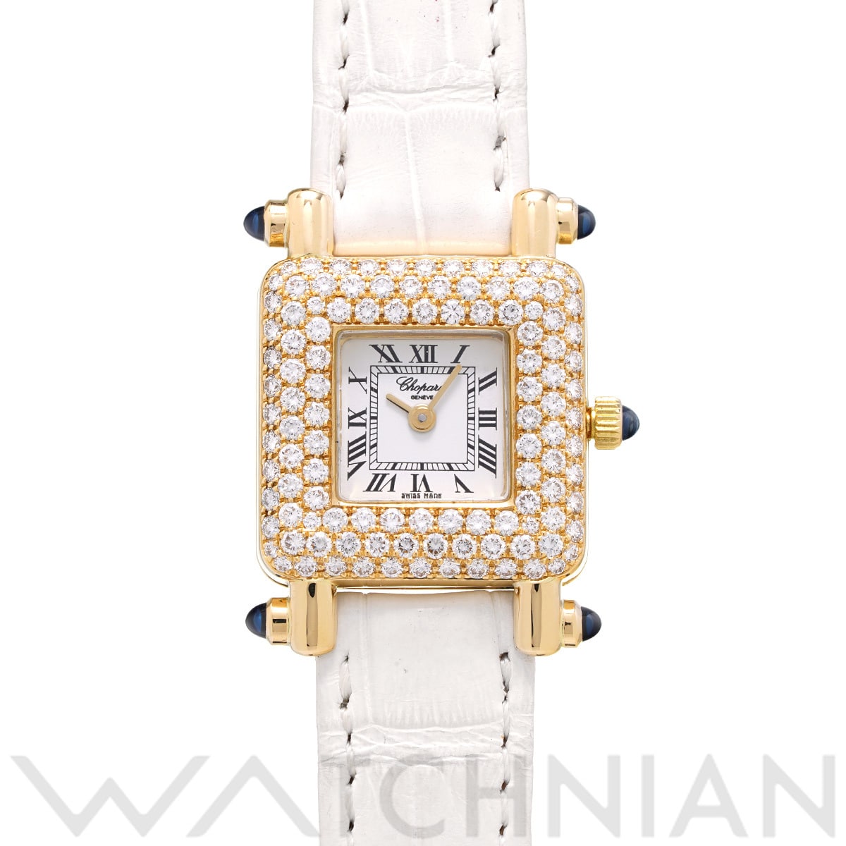 ショパール クラシックスクエア 13/6354-23 ホワイト レディース 時計 【中古】【wristwatch】