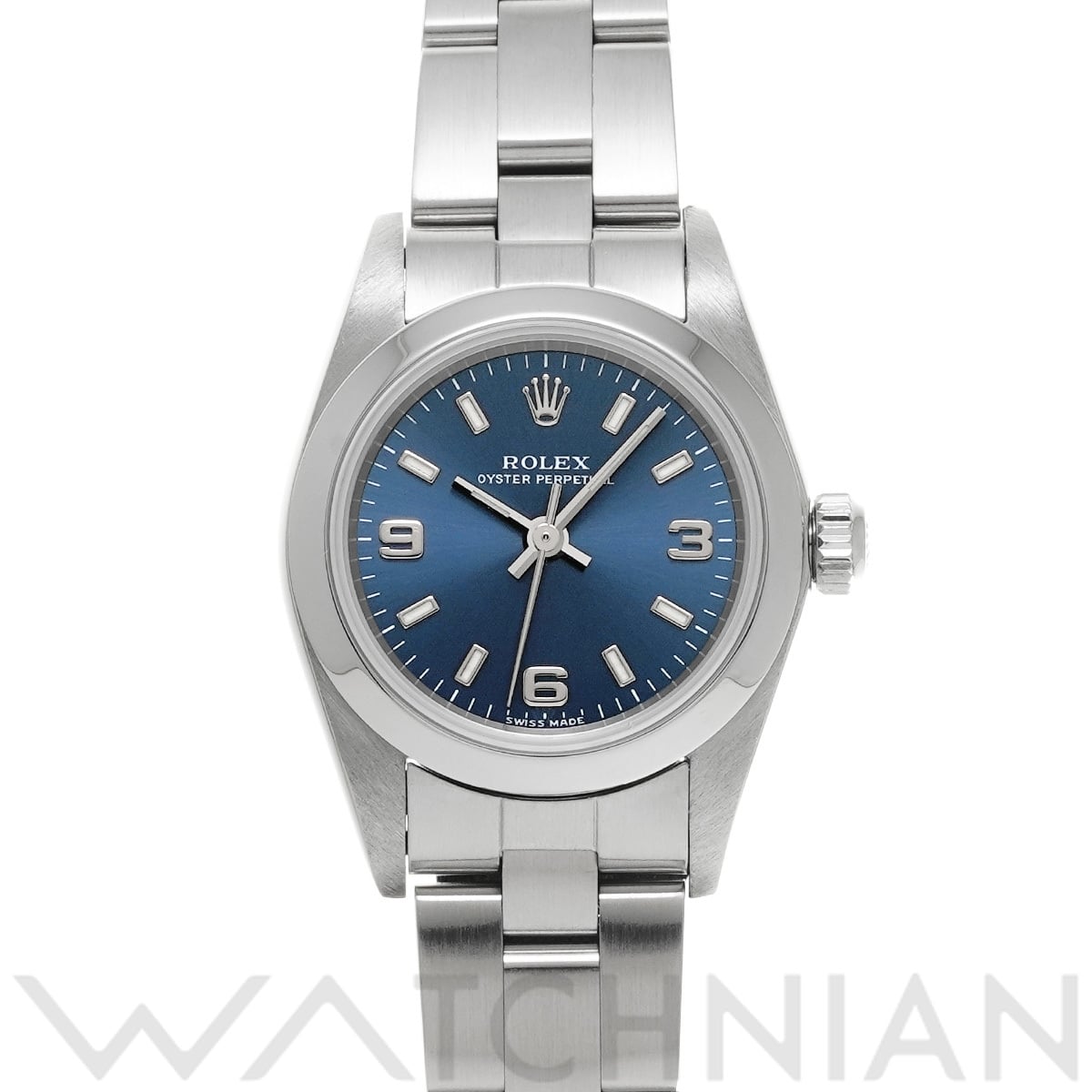 ロレックス オイスターパーペチュアル 76080 ブルー レディース 時計 【中古】【wristwatch】