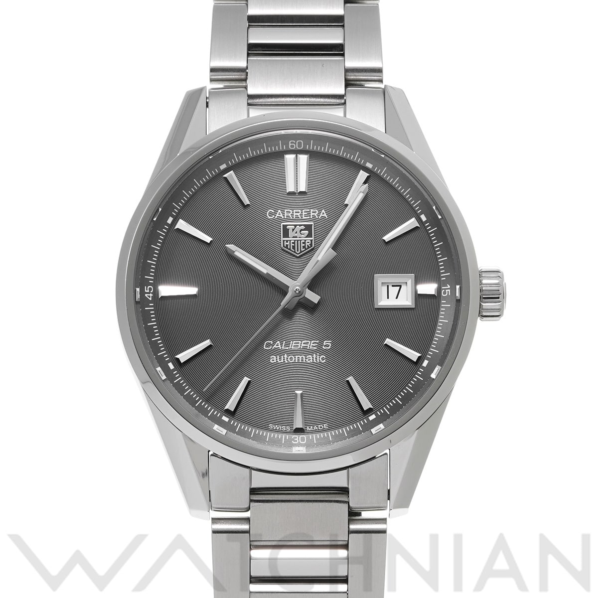 タグ ホイヤー カレラ キャリバー5 WAR211C.BA0782 グレー メンズ 時計 【中古】【wristwatch】