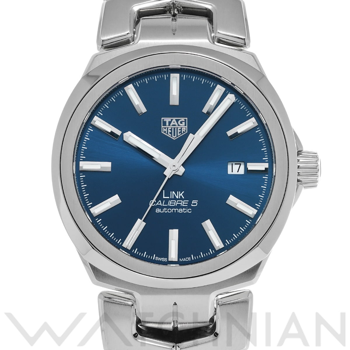 タグ ホイヤー リンク キャリバー5 WBC2112.BA0603 ブルー メンズ 時計 【中古】【wristwatch】