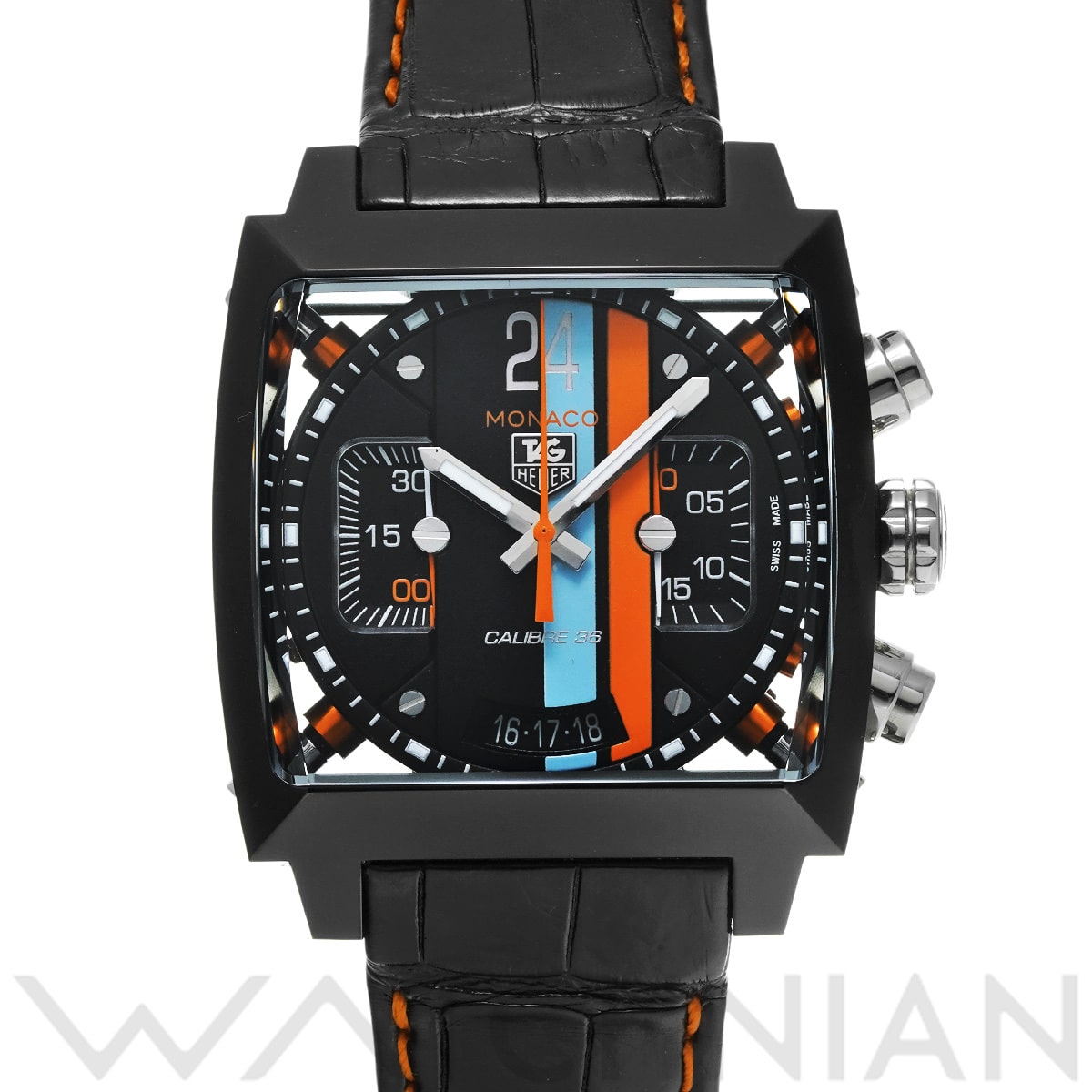 タグ ホイヤー モナコ 24 キャリバー36 クロノグラフ ガルフ CAL5110.FC6265 ブラック メンズ 時計 【中古】【wristwatch】