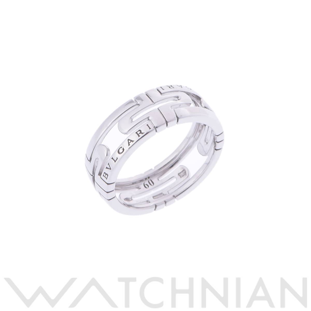 ブルガリ パレンテシ リング #60 シルバー K18ホワイトゴールド WG レディース ジュエリー 【中古】【jewelry】