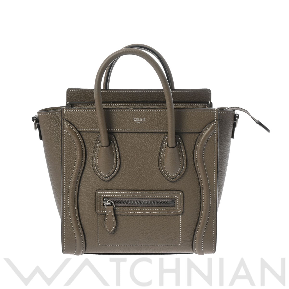 セリーヌ ラゲージ ナノ 2WAY スリ 189243DRU.09SO ドラムドカーフ レディース バッグ 【中古】【bag】