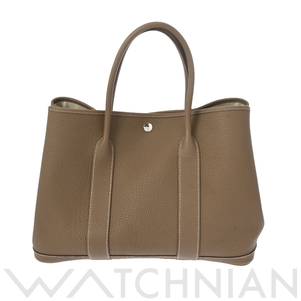 エルメス ガーデンパーティ PM  エトゥープ/パラジウム金具 ネゴンダ レディース バッグ 【中古】【bag】