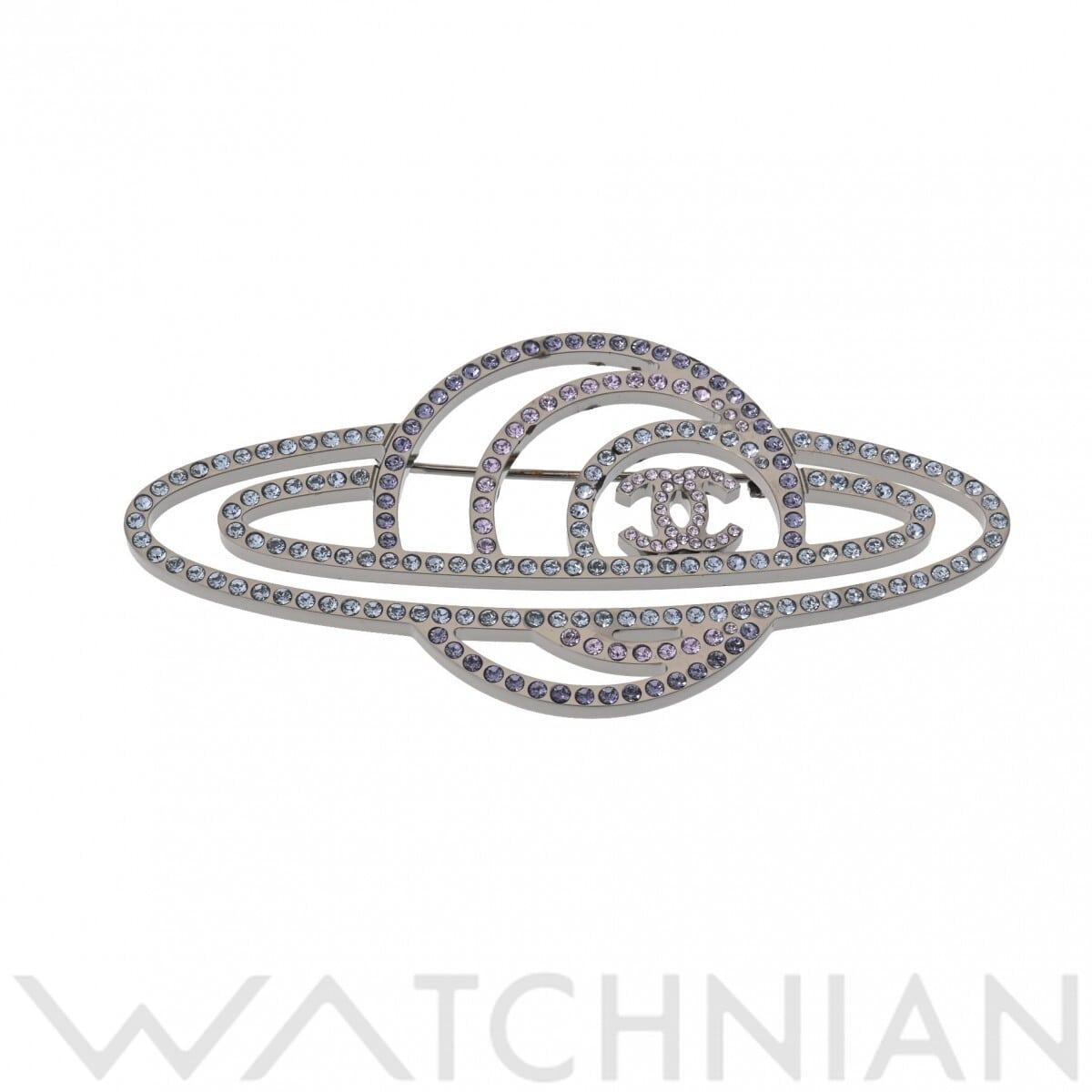 シャネル 土星モチーフ シルバー B17K シルバー/ラインストーン レディース ジュエリー 【中古】【jewelry】