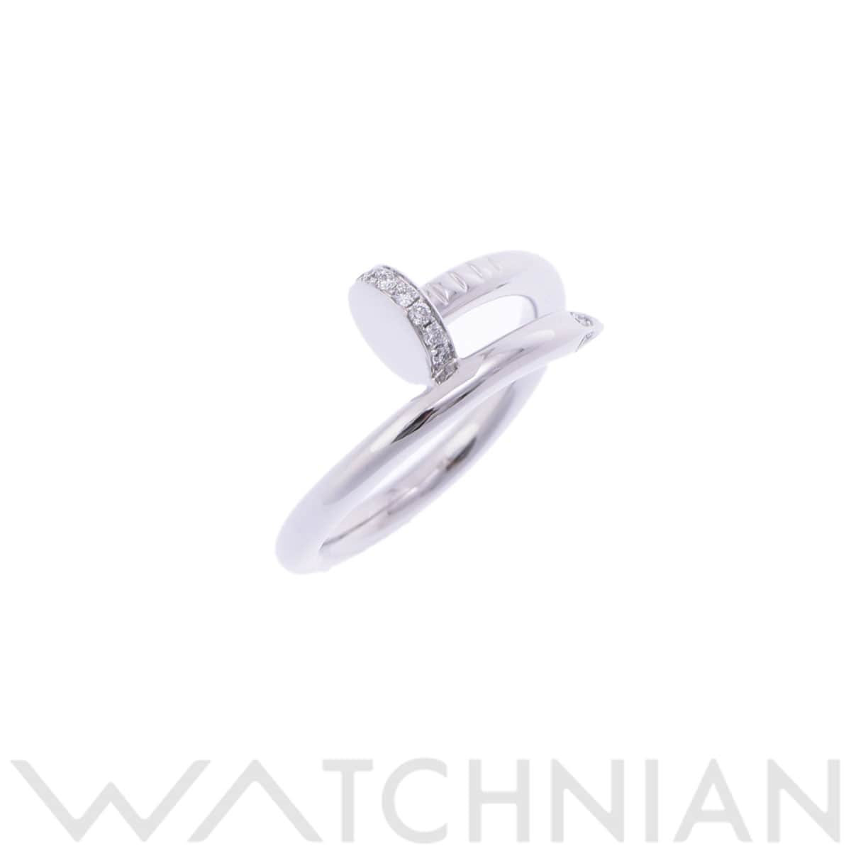 カルティエ ジュストアンクルリング #56 シルバー K18ホワイトゴールド WG レディース ジュエリー 【中古】【jewelry】