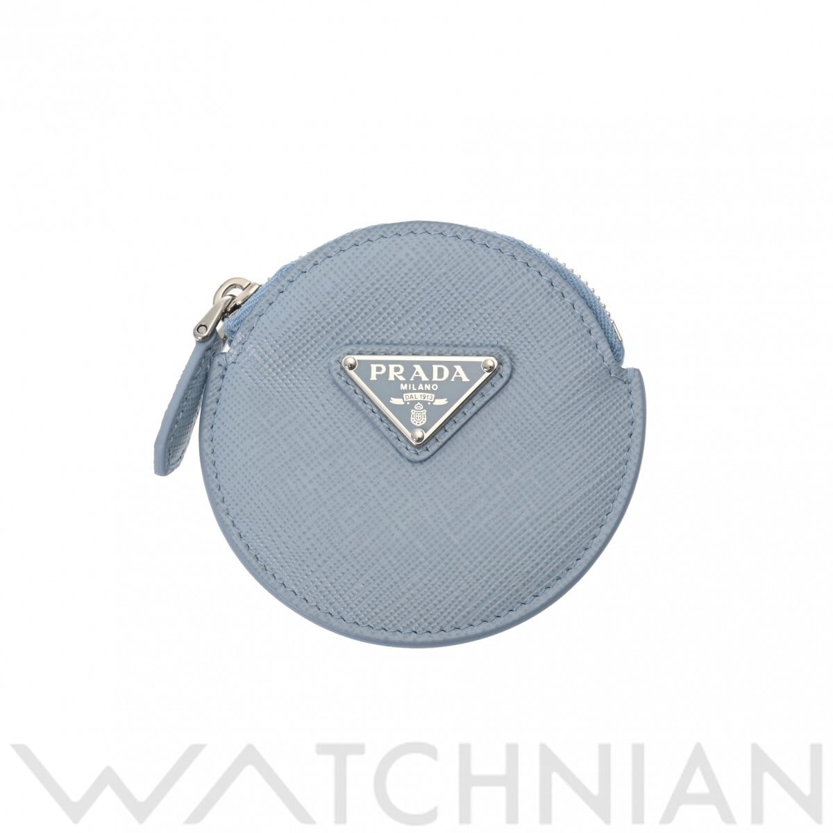 プラダ サフィアーノトライアングル ライトブルー 1MM006 サフィアーノレザー ユニセックス 財布 【未使用】【purse】