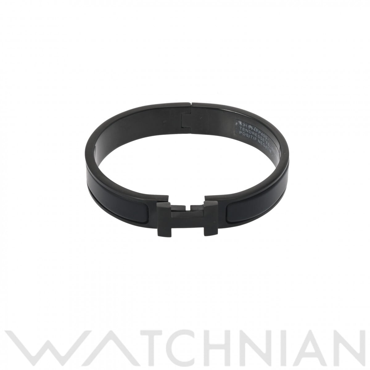 エルメス クリックH モノクローム ブラック/パラジウム金具 エナメル ユニセックス ジュエリー 【未使用】【jewelry】