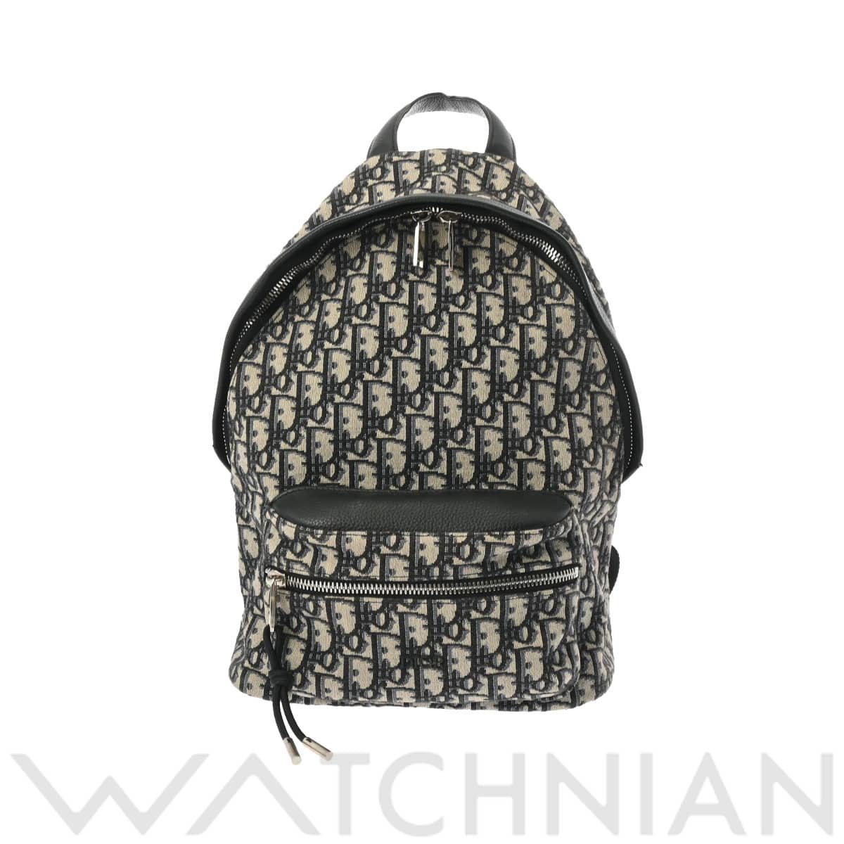 ディオール バックパック ネイビー 1PEBA158YKY.H28E オブリークジャガードキャンバス レディース バッグ 【中古】【bag】