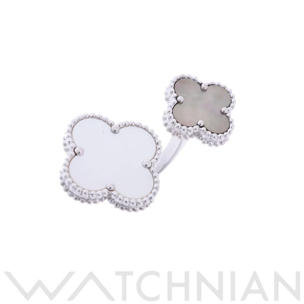 ヴァン クリーフ&アーペル マジックアルハンブラリング #50 シルバー K18ホワイトゴールド WG レディース ジュエリー 【中古】【jewelry】