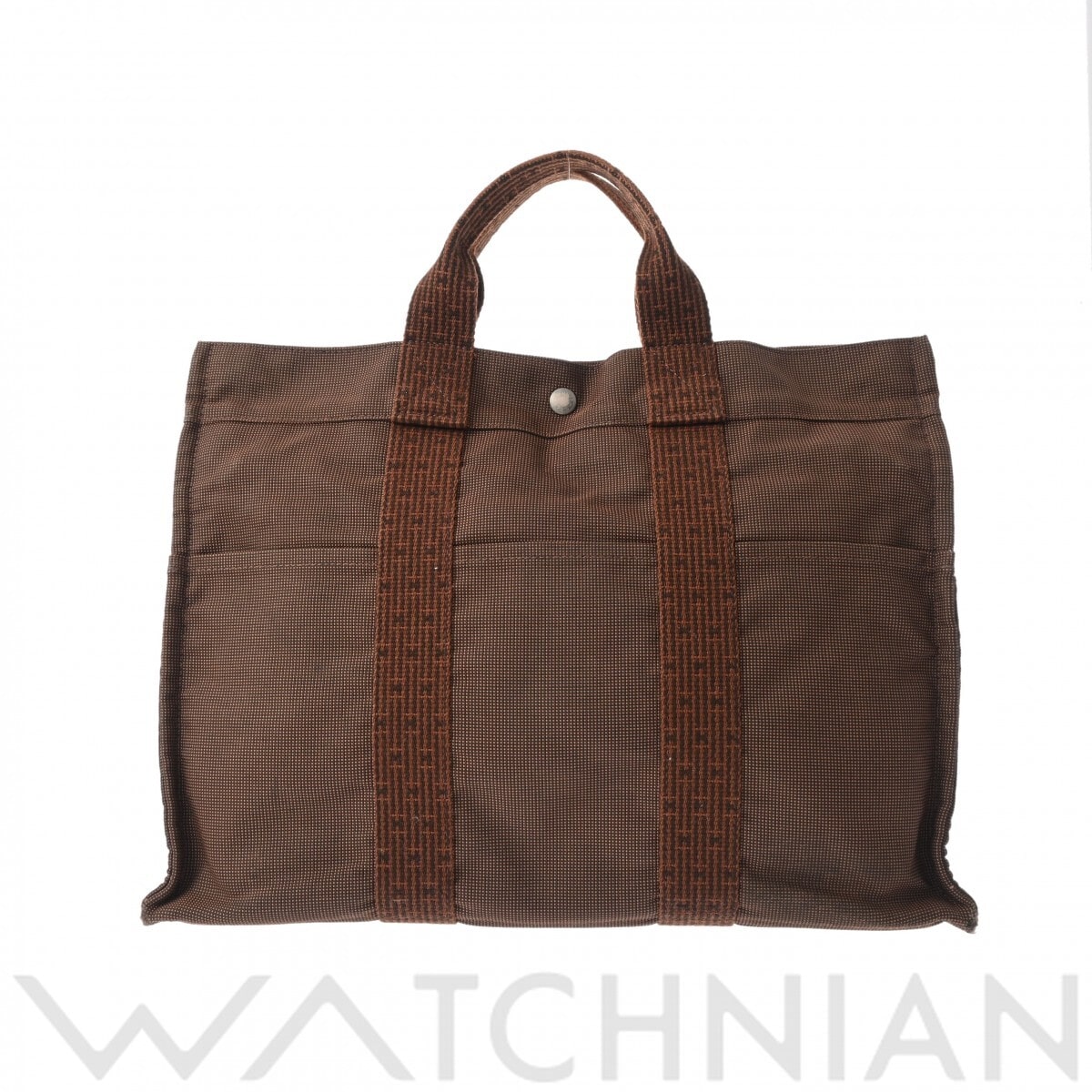 エルメス エールライン MM ブラウン キャンバス ユニセックス バッグ 【中古】【bag】