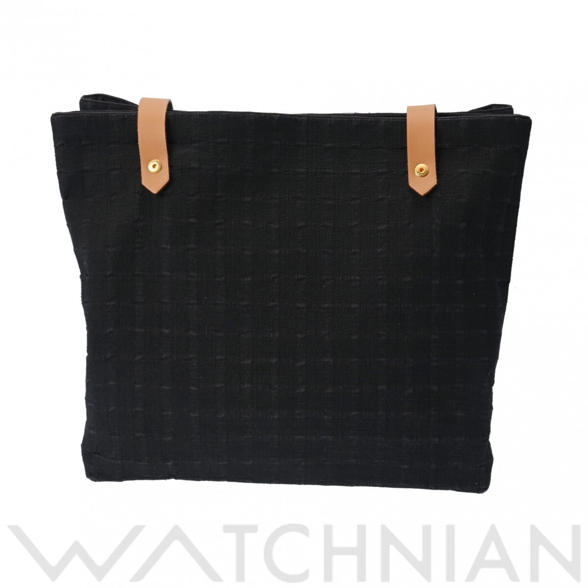 エルメス アメダバ カバドゥポッシュ ブラック/ゴールド金具 キャンバス レディース バッグ 【中古】【bag】