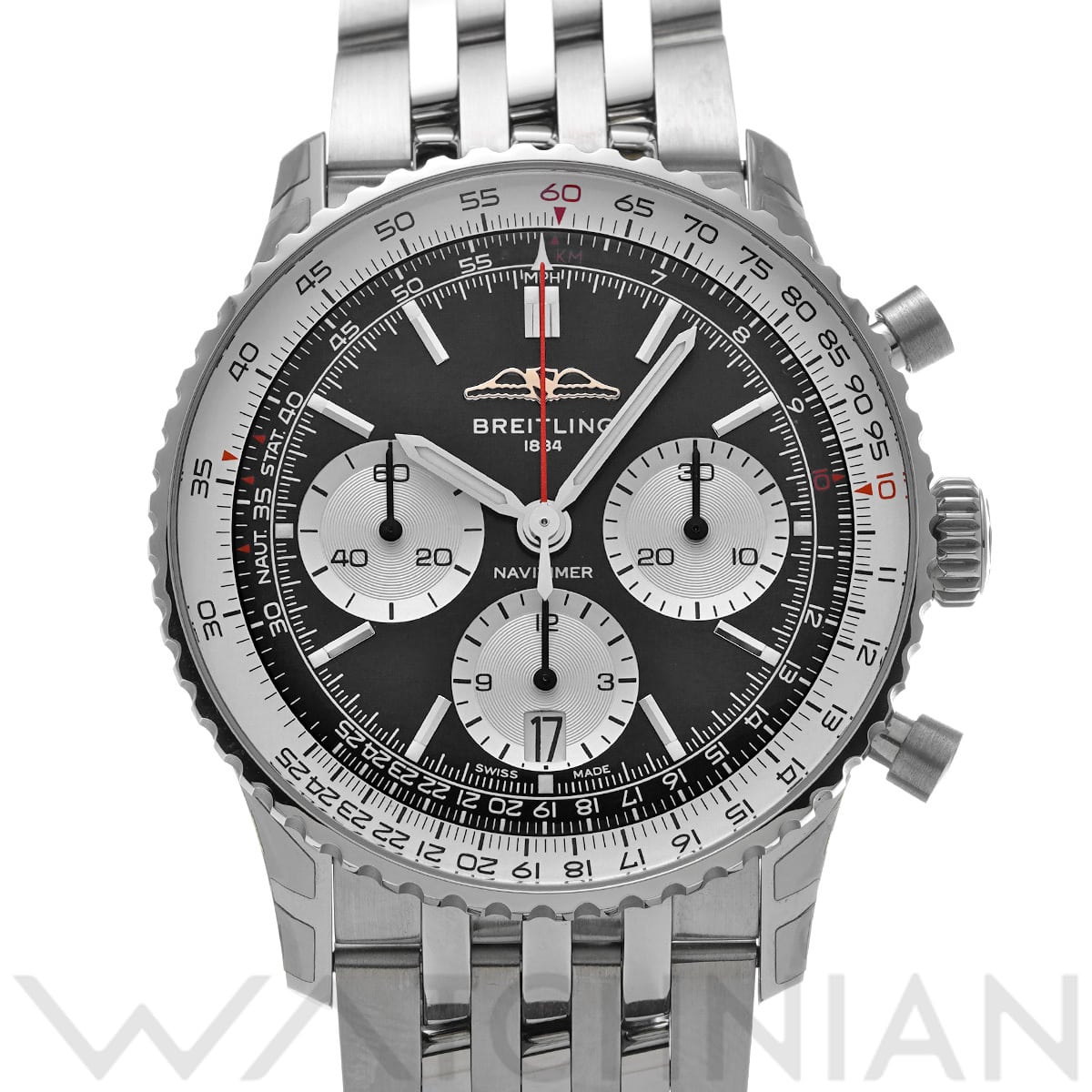 ブライトリング ナビタイマー B01 クロノグラフ 41 AB0139211B1A1 ブラック/シルバー メンズ 時計 【中古】【wristwatch】
