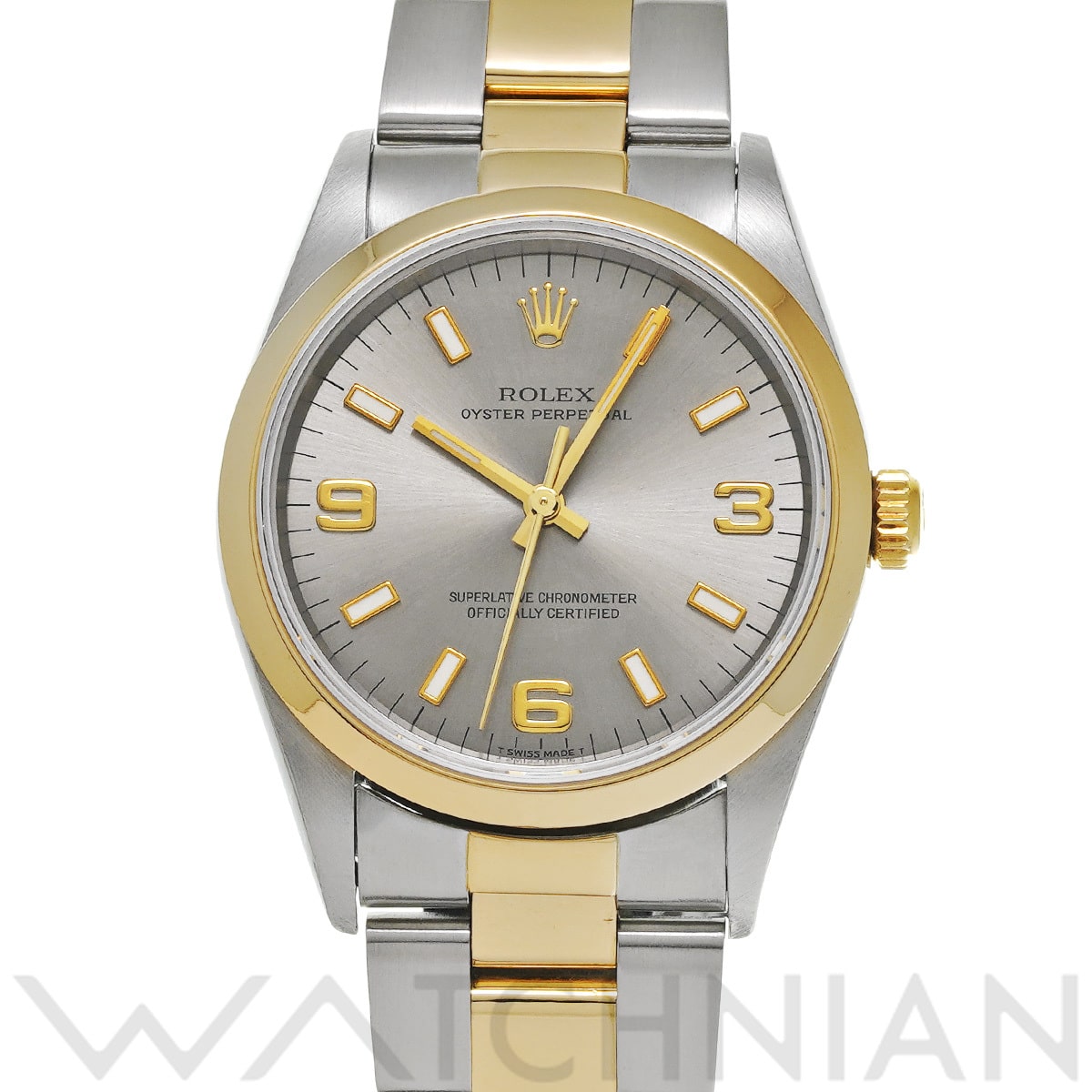 ロレックス オイスターパーペチュアル 14203 グレー メンズ 時計 【中古】【wristwatch】