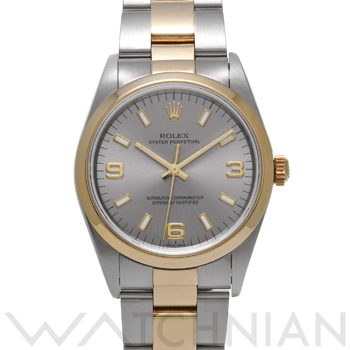 ロレックス オイスターパーペチュアル 14203 グレー メンズ 時計 【中古】【wristwatch】