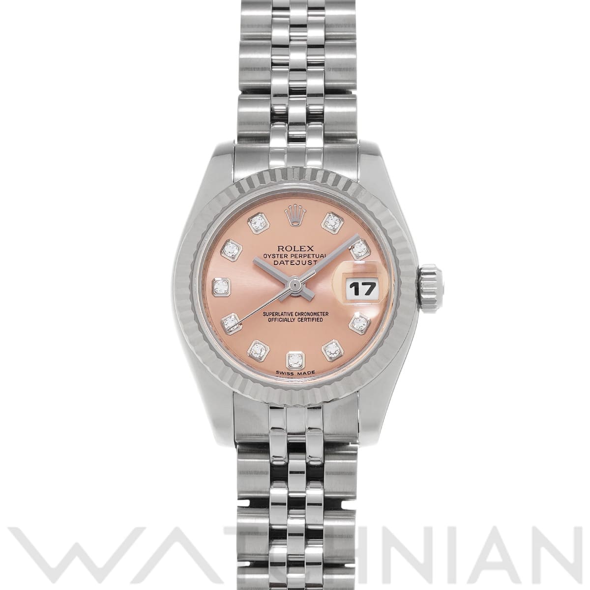 ロレックス レディ デイトジャスト 26 179174G ピンク/ダイヤモンド レディース 時計 【中古】【wristwatch】